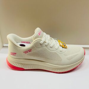 Skechers Bob Squad 4 Stable Look Slip-Ins  Col. Bianco Fucsia Donna